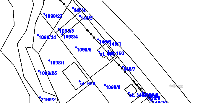 Parcela st. 495 v KÚ Dražice u Tábora, Katastrální mapa