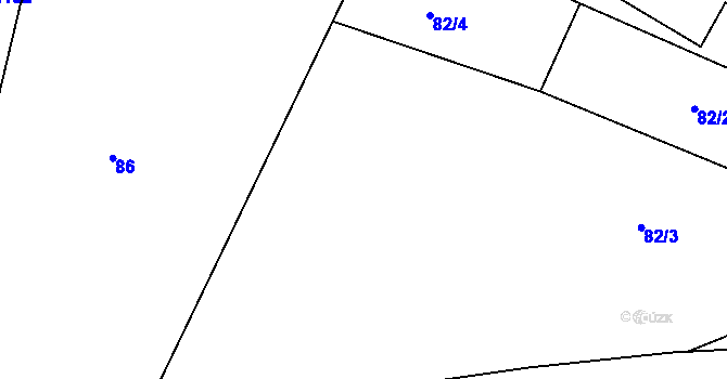 Parcela st. 83 v KÚ Dražice u Tábora, Katastrální mapa