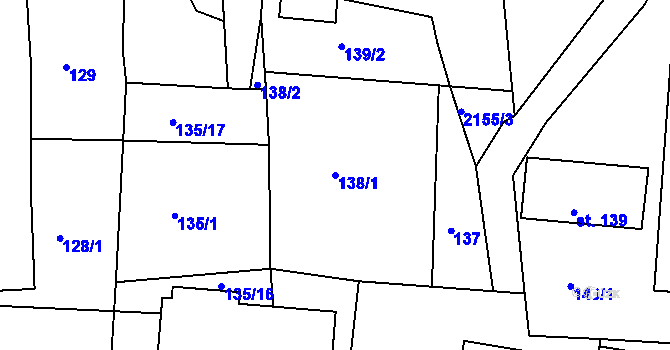 Parcela st. 138/1 v KÚ Dražice u Tábora, Katastrální mapa