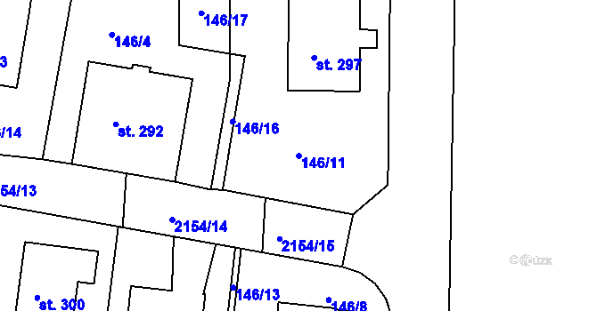 Parcela st. 146/11 v KÚ Dražice u Tábora, Katastrální mapa