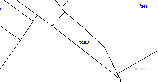 Parcela st. 235/2 v KÚ Dražice u Tábora, Katastrální mapa