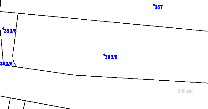 Parcela st. 393/8 v KÚ Dražice u Tábora, Katastrální mapa