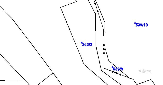 Parcela st. 253/2 v KÚ Dražice u Tábora, Katastrální mapa