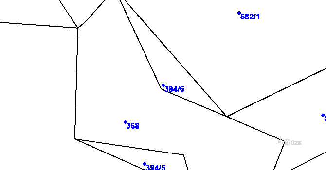 Parcela st. 394/6 v KÚ Dražice u Tábora, Katastrální mapa