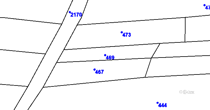 Parcela st. 469 v KÚ Dražice u Tábora, Katastrální mapa