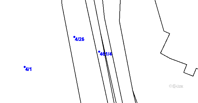 Parcela st. 461/4 v KÚ Drhovice, Katastrální mapa