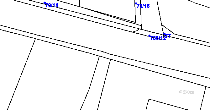Parcela st. 736/8 v KÚ Drhovice, Katastrální mapa