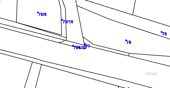 Parcela st. 77 v KÚ Drhovice, Katastrální mapa