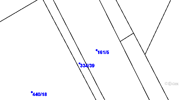 Parcela st. 161/5 v KÚ Drhovice, Katastrální mapa