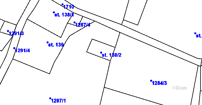 Parcela st. 138/2 v KÚ Dražíč, Katastrální mapa