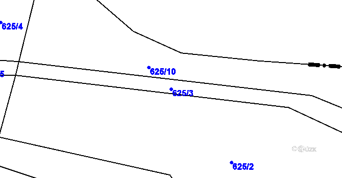 Parcela st. 625/3 v KÚ Dražíč, Katastrální mapa