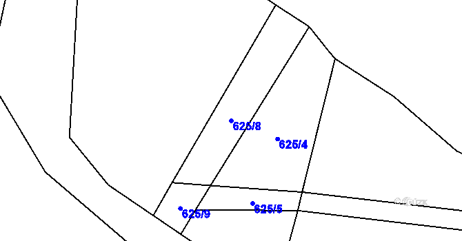 Parcela st. 625/8 v KÚ Dražíč, Katastrální mapa