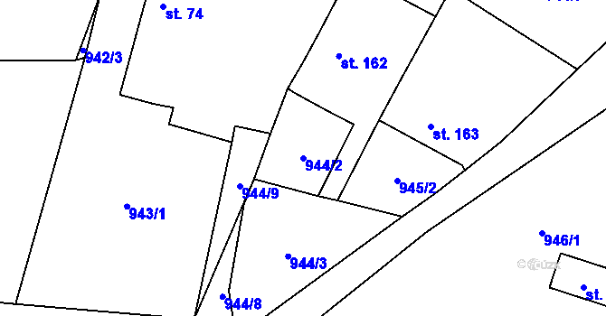 Parcela st. 944/2 v KÚ Dražíč, Katastrální mapa