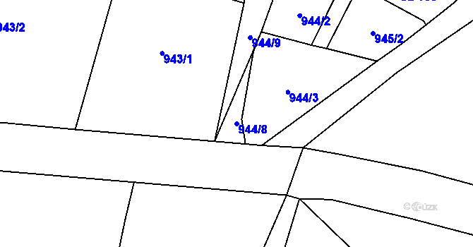 Parcela st. 944/8 v KÚ Dražíč, Katastrální mapa
