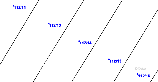Parcela st. 112/14 v KÚ Dražíč, Katastrální mapa
