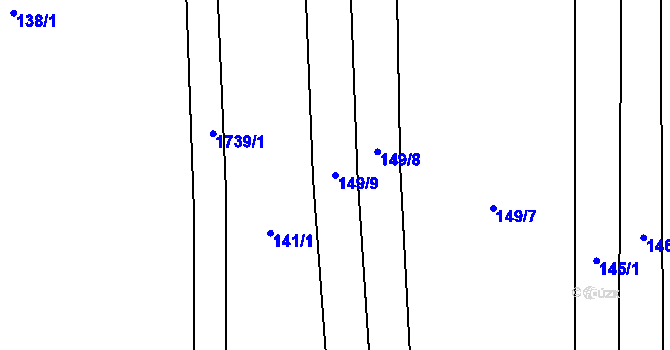 Parcela st. 149/9 v KÚ Dražíč, Katastrální mapa