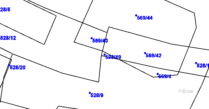 Parcela st. 528/19 v KÚ Dražíč, Katastrální mapa