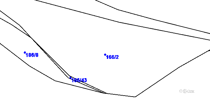 Parcela st. 166/2 v KÚ Dražičky, Katastrální mapa