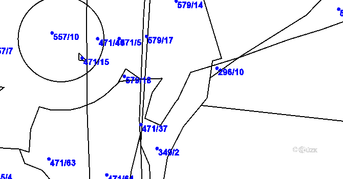 Parcela st. 296/7 v KÚ Dražkovice, Katastrální mapa