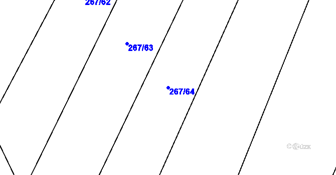 Parcela st. 267/64 v KÚ Dobrš, Katastrální mapa