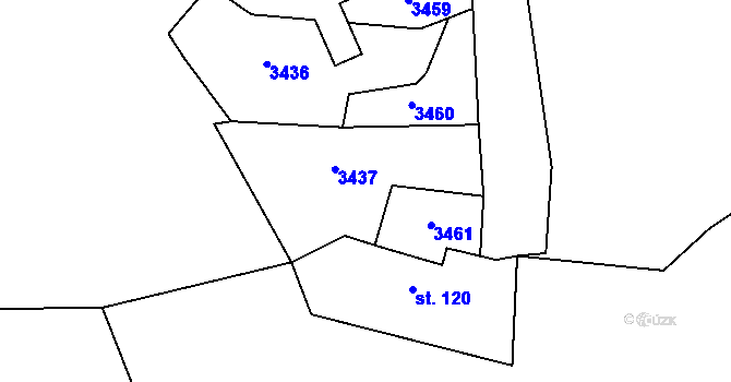Parcela st. 2865/19 v KÚ Dražov, Katastrální mapa