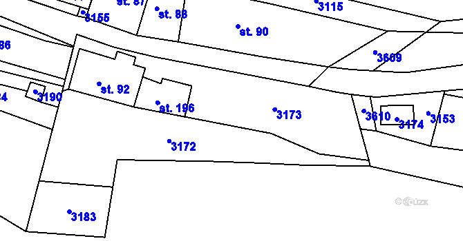 Parcela st. 65/2 v KÚ Dražov, Katastrální mapa