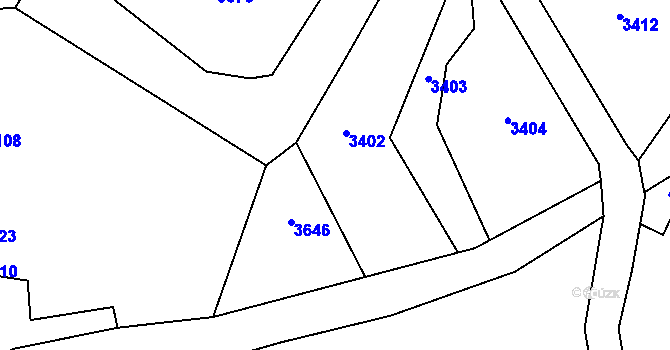 Parcela st. 102 v KÚ Dražov, Katastrální mapa