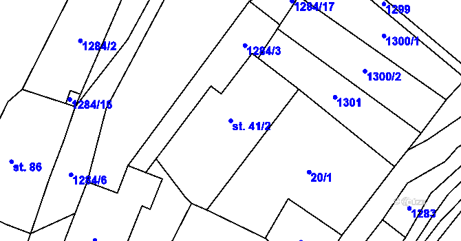 Parcela st. 41/2 v KÚ Dražovice u Sušice, Katastrální mapa