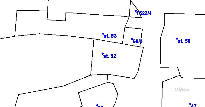 Parcela st. 52 v KÚ Dražovice u Sušice, Katastrální mapa