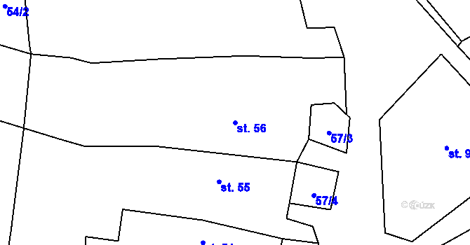 Parcela st. 56 v KÚ Dražovice u Sušice, Katastrální mapa