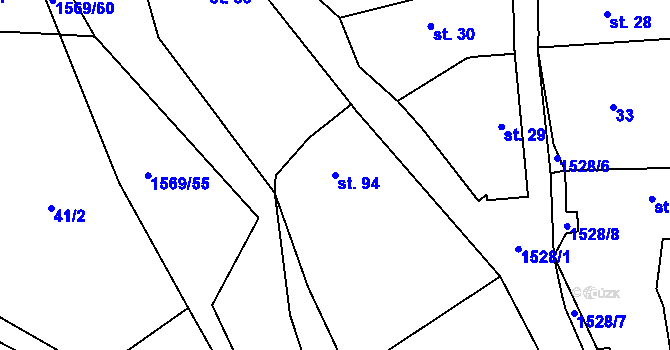 Parcela st. 94 v KÚ Dražovice u Sušice, Katastrální mapa
