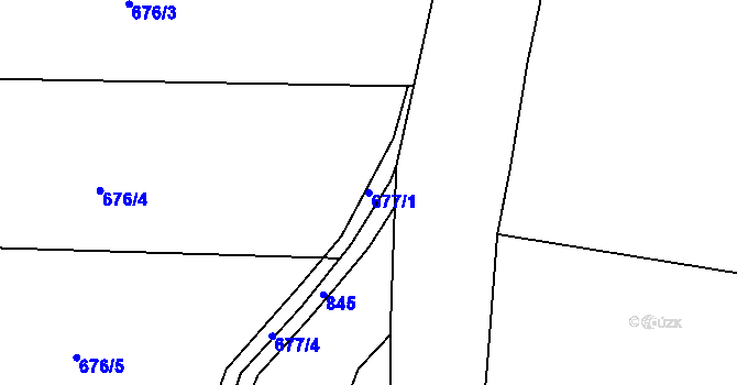 Parcela st. 677/1 v KÚ Dražovice u Sušice, Katastrální mapa