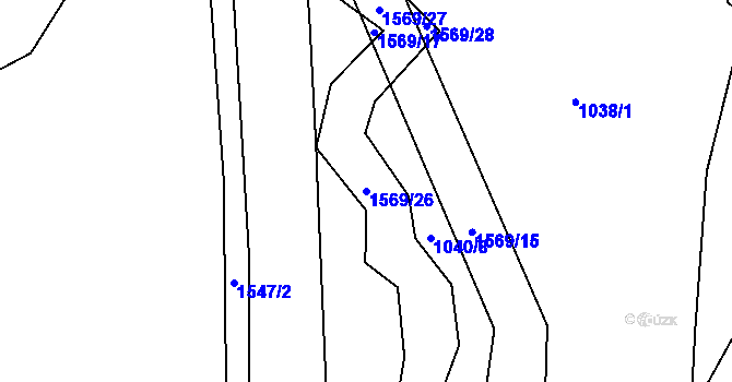 Parcela st. 1569/26 v KÚ Dražovice u Sušice, Katastrální mapa