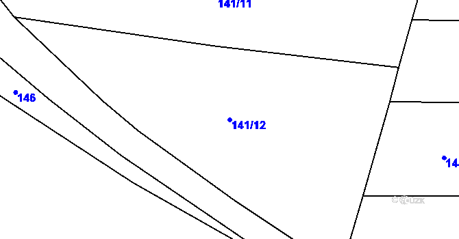 Parcela st. 141/12 v KÚ Dražovice u Sušice, Katastrální mapa