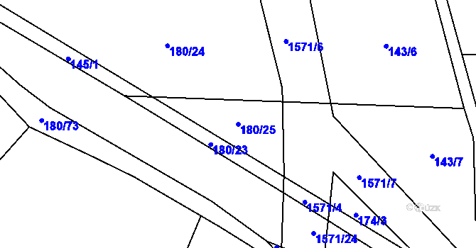 Parcela st. 180/25 v KÚ Dražovice u Sušice, Katastrální mapa