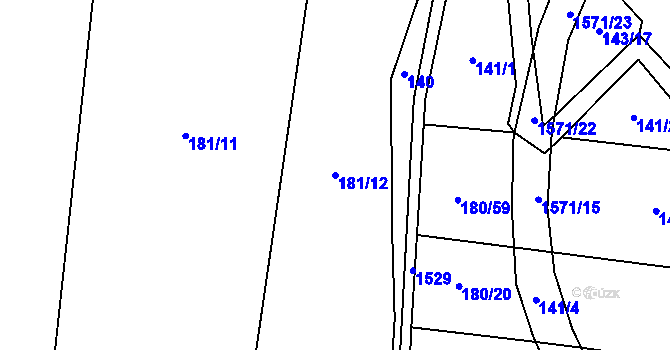 Parcela st. 181/12 v KÚ Dražovice u Sušice, Katastrální mapa