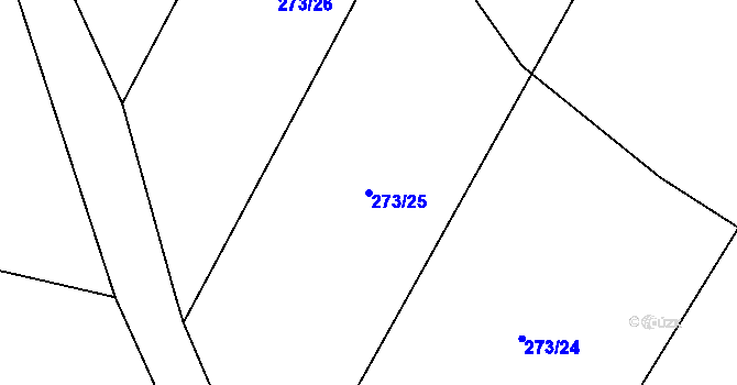 Parcela st. 273/25 v KÚ Dražovice u Sušice, Katastrální mapa