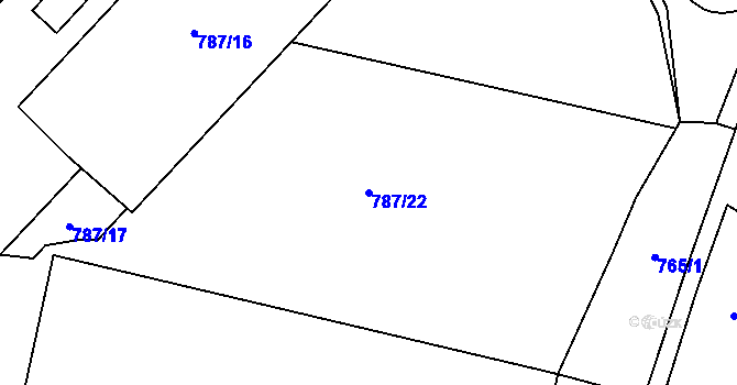 Parcela st. 787/22 v KÚ Dražovice u Sušice, Katastrální mapa
