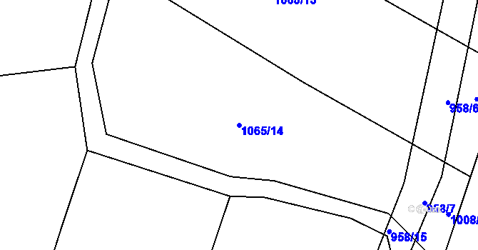 Parcela st. 1065/14 v KÚ Dražovice u Sušice, Katastrální mapa