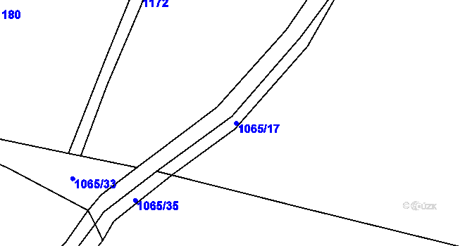 Parcela st. 1065/17 v KÚ Dražovice u Sušice, Katastrální mapa