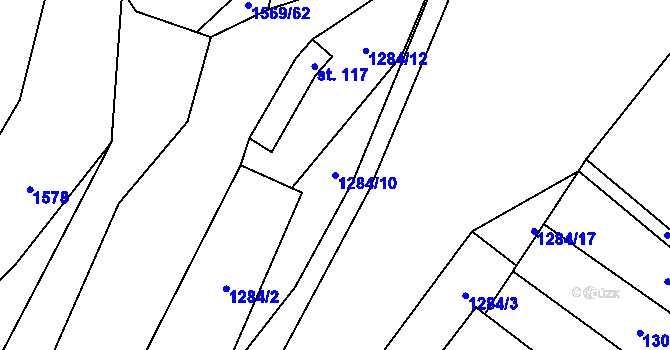 Parcela st. 1284/10 v KÚ Dražovice u Sušice, Katastrální mapa