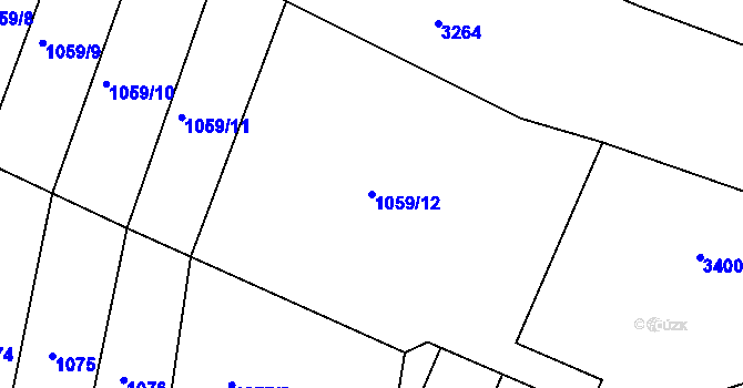 Parcela st. 1059/12 v KÚ Dražovice, Katastrální mapa