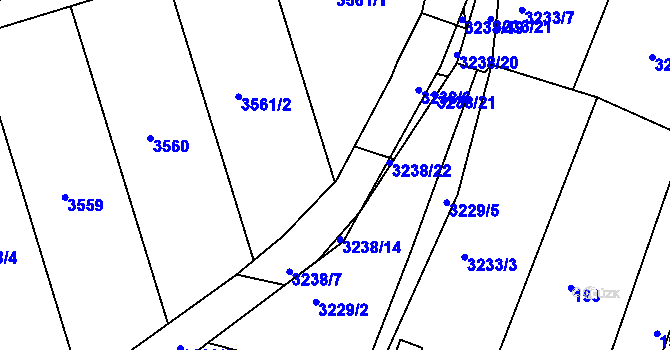 Parcela st. 3238/15 v KÚ Dražovice, Katastrální mapa