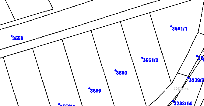 Parcela st. 3229/52 v KÚ Dražovice, Katastrální mapa