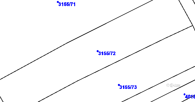 Parcela st. 3155/72 v KÚ Dražovice, Katastrální mapa