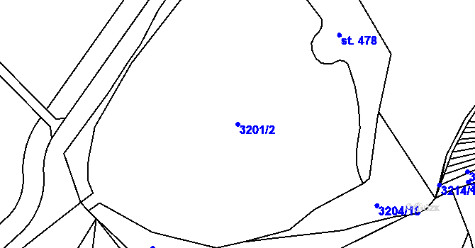 Parcela st. 3201/2 v KÚ Dražovice, Katastrální mapa