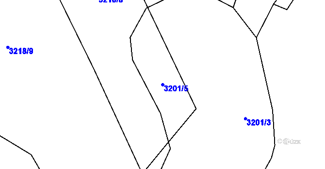 Parcela st. 3201/5 v KÚ Dražovice, Katastrální mapa