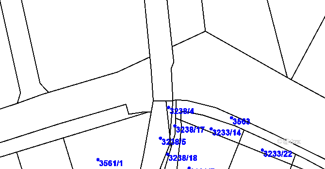 Parcela st. 3238/23 v KÚ Dražovice, Katastrální mapa
