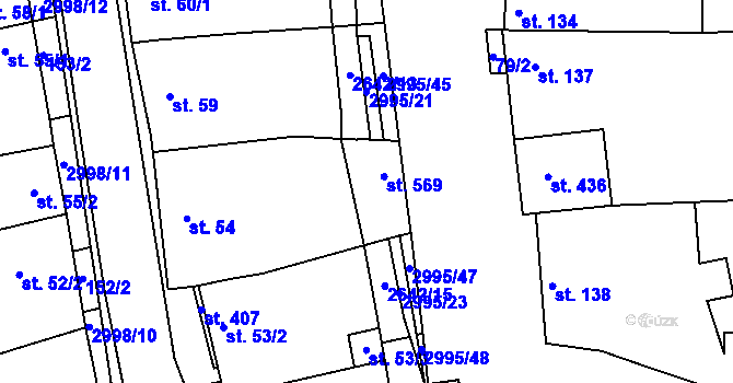 Parcela st. 2642/14 v KÚ Dražovice, Katastrální mapa