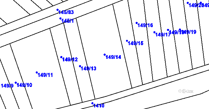 Parcela st. 149/14 v KÚ Dražůvky, Katastrální mapa